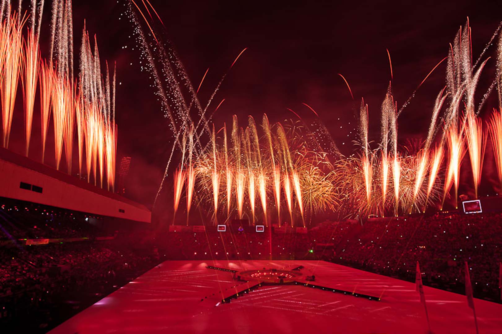 Europäisches Olympisches Jugendfestival (EYOF) FLASH ART, Feuerwerk