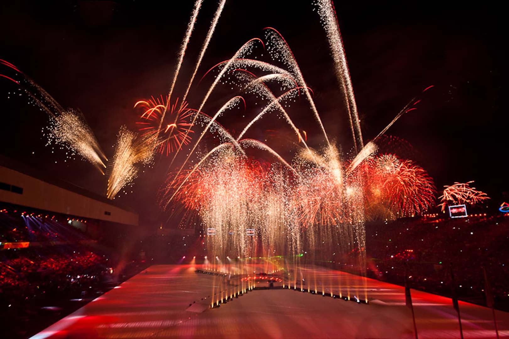 Europäisches Olympisches Jugendfestival (EYOF) FLASH ART, Feuerwerk