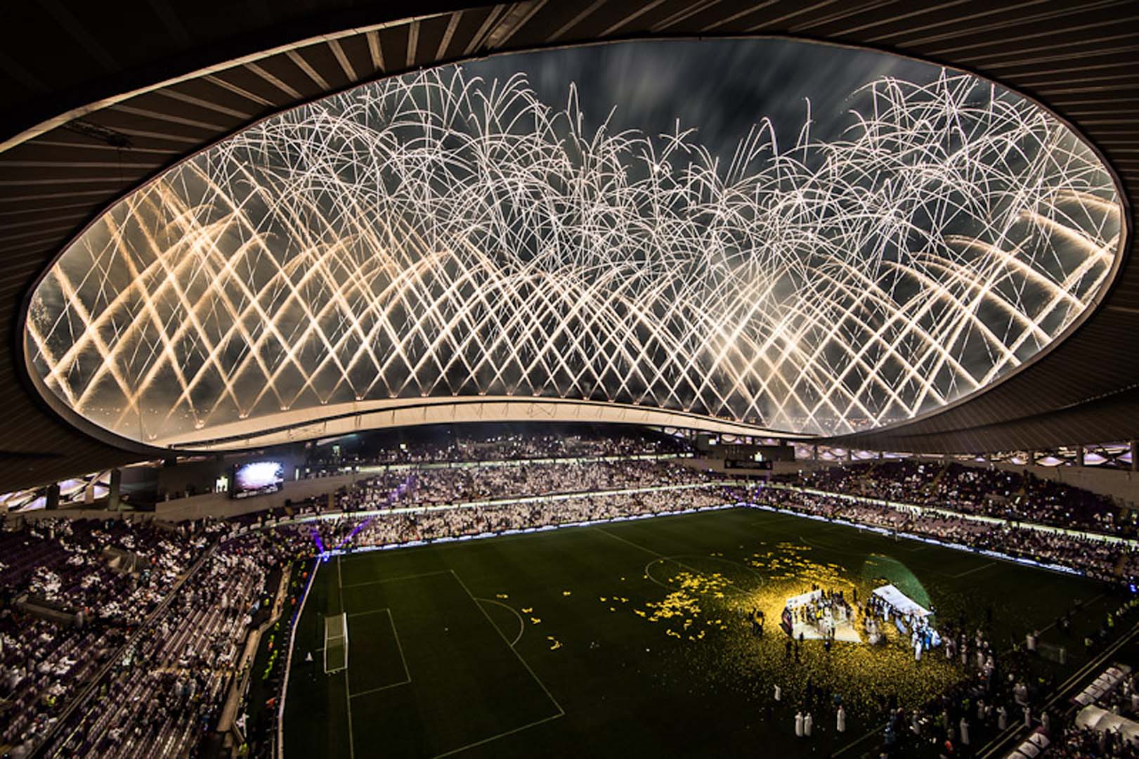 Hazza Bin Zayed Stadion Abu Dhabi FLASH ART FX, Feuerwerk